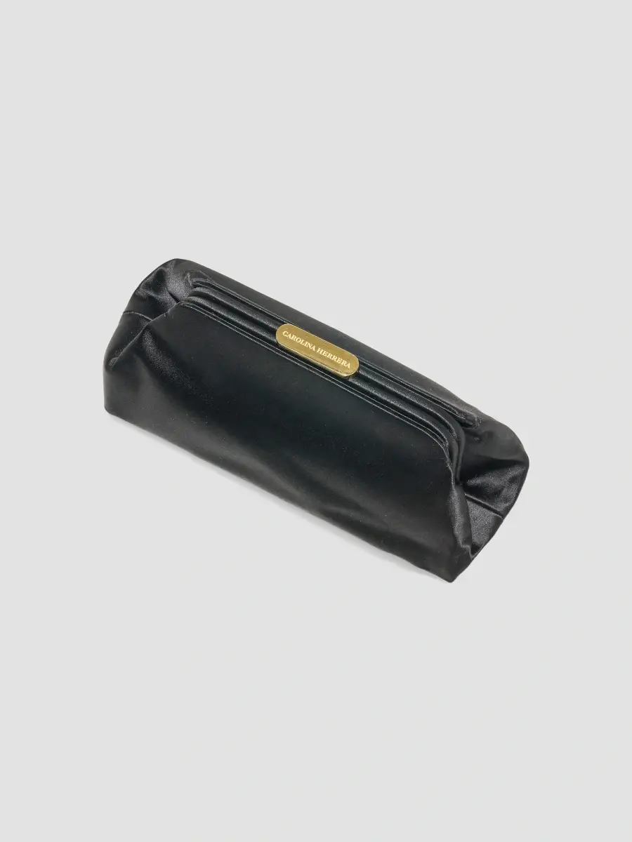 Carolina Herrera Women's Bianca Small Satin Clutch | Thumbnail 4 Carolina Herrera Women's Bianca Small Satin Clutch | Thumbnail 4