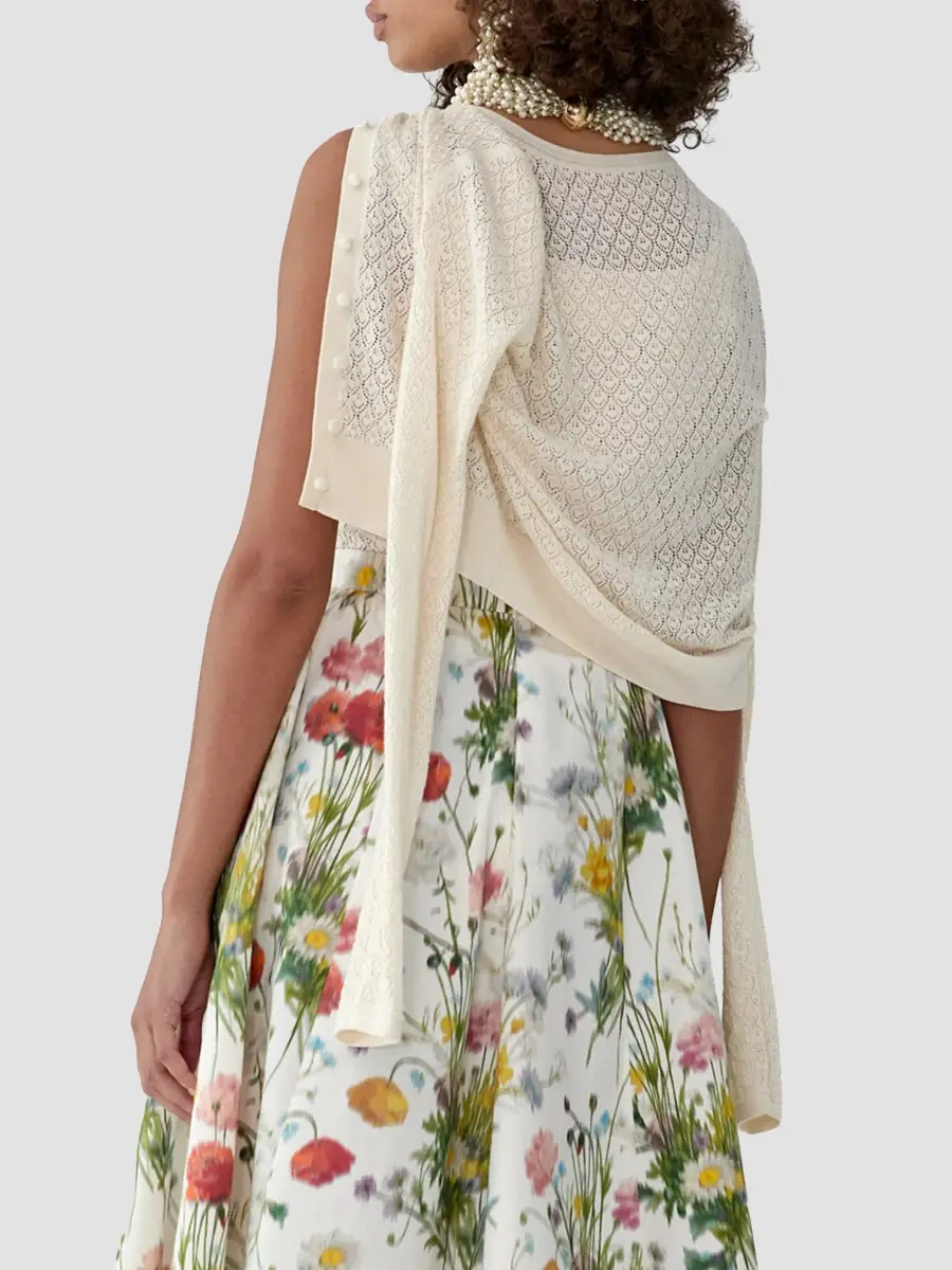 Carolina Herrera Women's Pointelle-Knit Scoopneck Tank | Thumbnail 5 Carolina Herrera Women's Pointelle-Knit Scoopneck Tank | Thumbnail 5