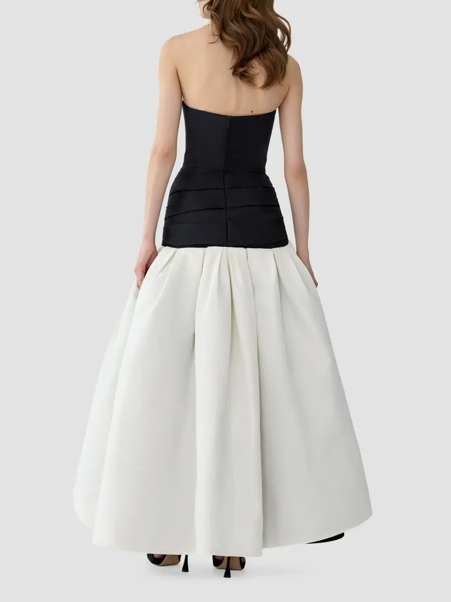 Carolina Herrera Women's Colorblocked Silk Drop-Waist Gown | Thumbnail 3 Carolina Herrera Women's Colorblocked Silk Drop-Waist Gown | Thumbnail 3
