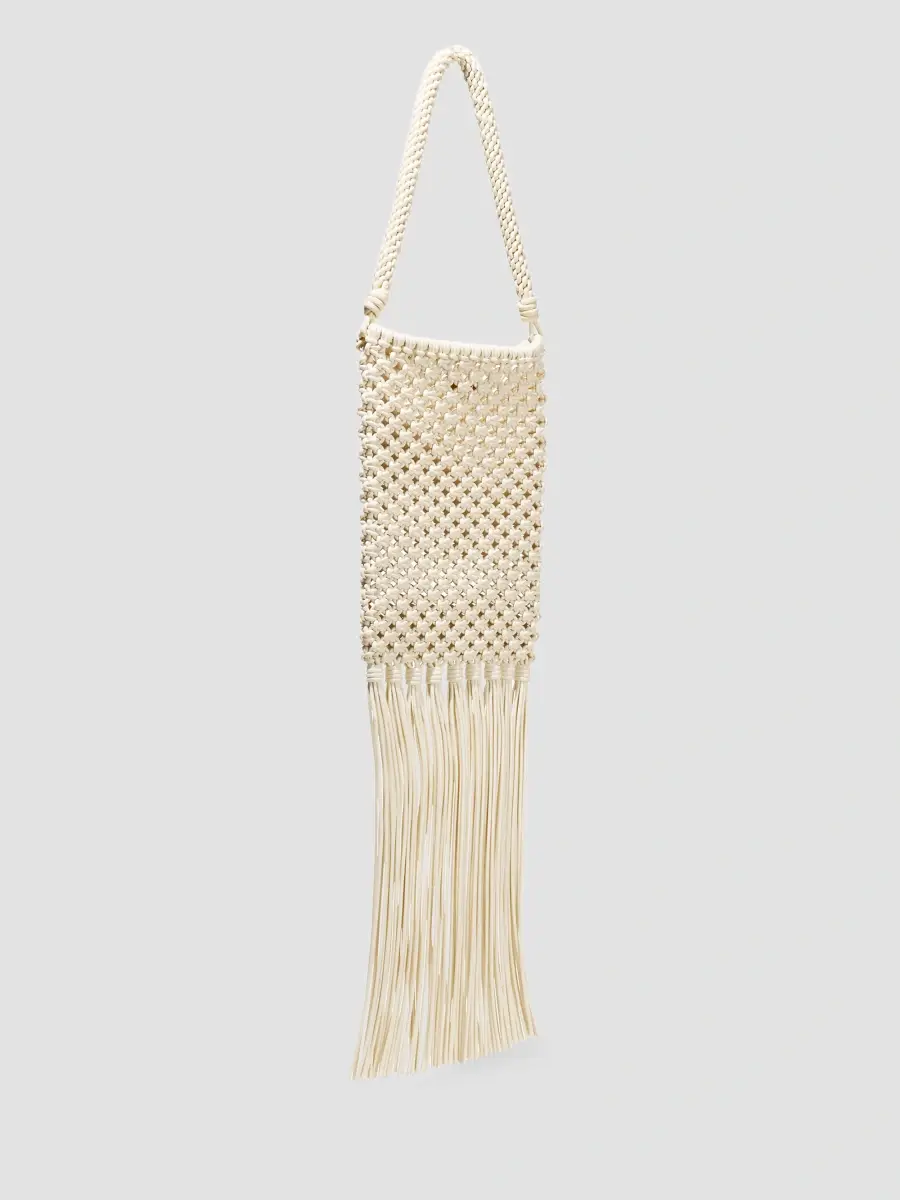 Carolina Herrera Women's Sol Macramé Cotton Shoulder Bag | Thumbnail 2 Carolina Herrera Women's Sol Macramé Cotton Shoulder Bag | Thumbnail 2