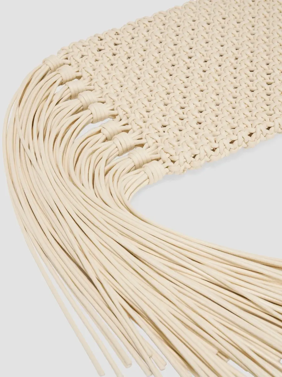 Carolina Herrera Women's Sol Macramé Cotton Shoulder Bag | Thumbnail 4 Carolina Herrera Women's Sol Macramé Cotton Shoulder Bag | Thumbnail 4