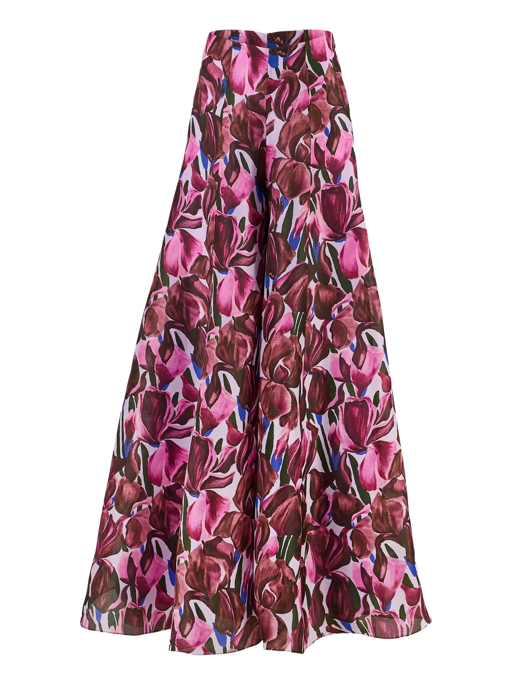 Women's Floral Silk Wide-Leg Pants