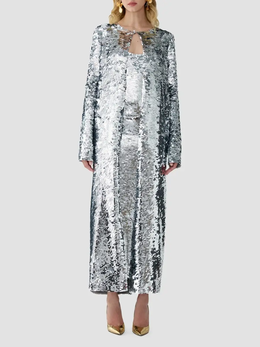 Carolina Herrera Women's Sequined Open-Front Coat | Thumbnail 2 Carolina Herrera Women's Sequined Open-Front Coat | Thumbnail 2