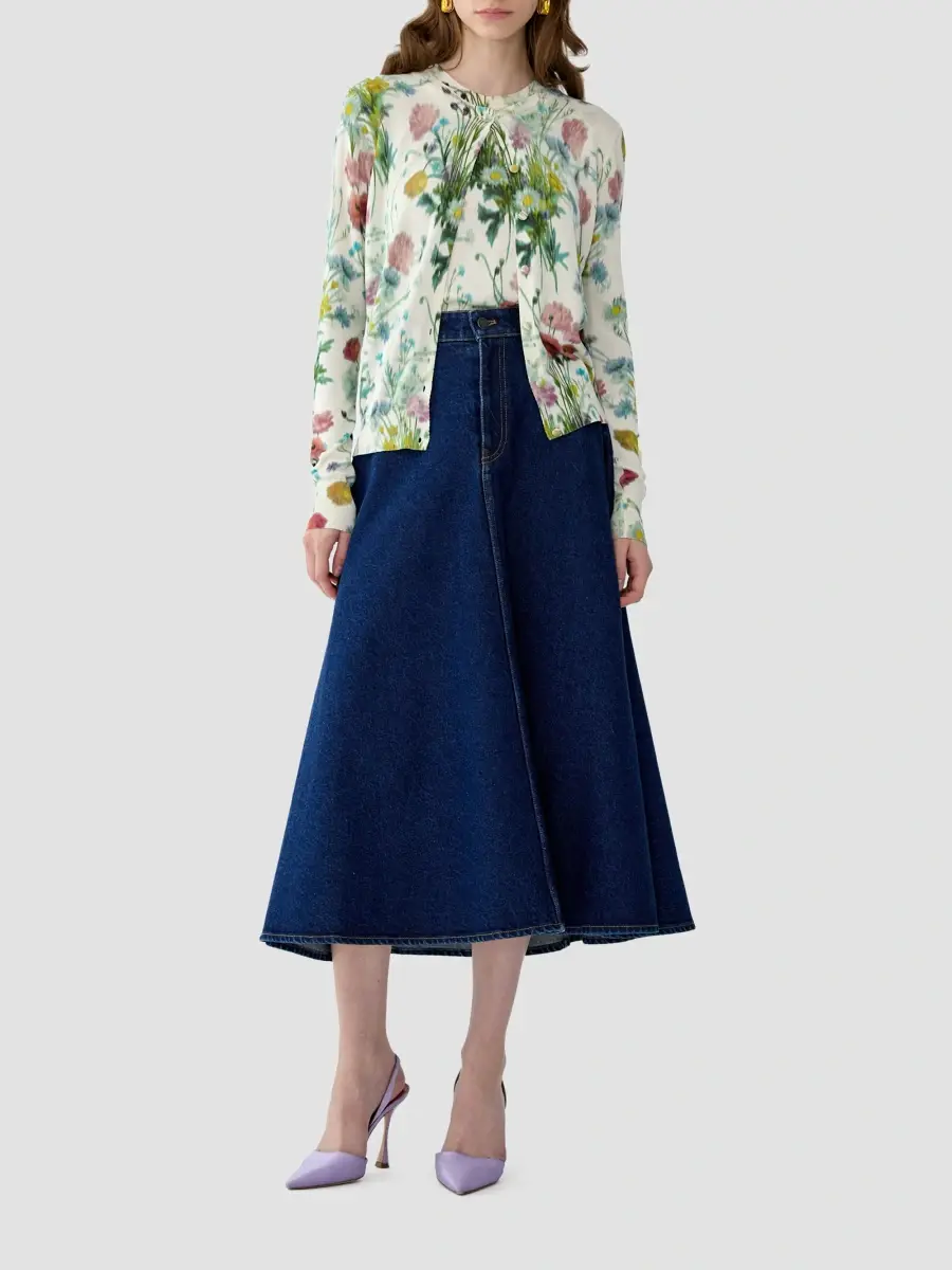 Carolina Herrera Women's Floral Silk Sweater Tank | Thumbnail 2