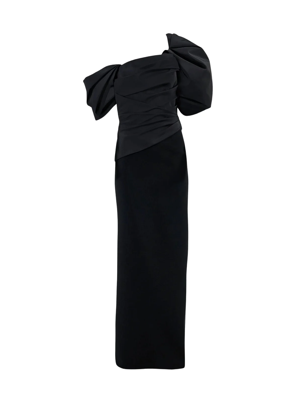 Carolina Herrera Women's Ruched Silk Asymmetric Column Gown