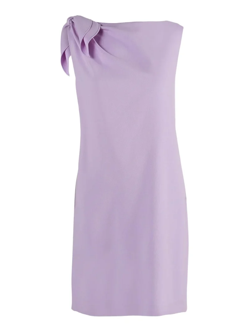 Women's Stretch-Virgin Wool Bow Mini Dress