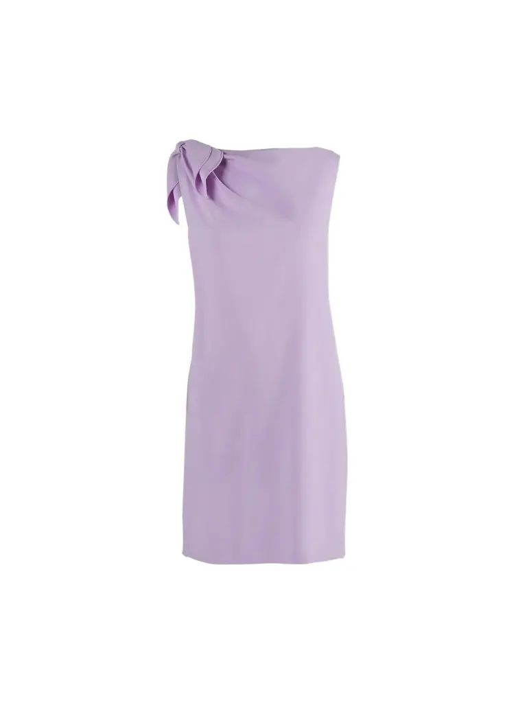 Women's Stretch-Virgin Wool Bow Mini Dress Women's Stretch-Virgin Wool Bow Mini Dress