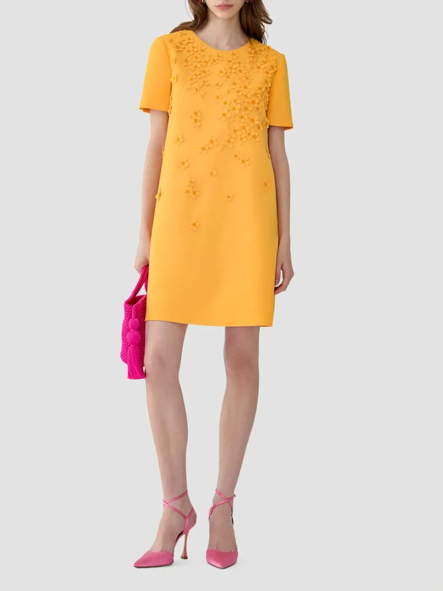 Carolina Herrera Women's Floral Appliqué A-Line Mini Dress | Thumbnail 2 Carolina Herrera Women's Floral Appliqué A-Line Mini Dress | Thumbnail 2
