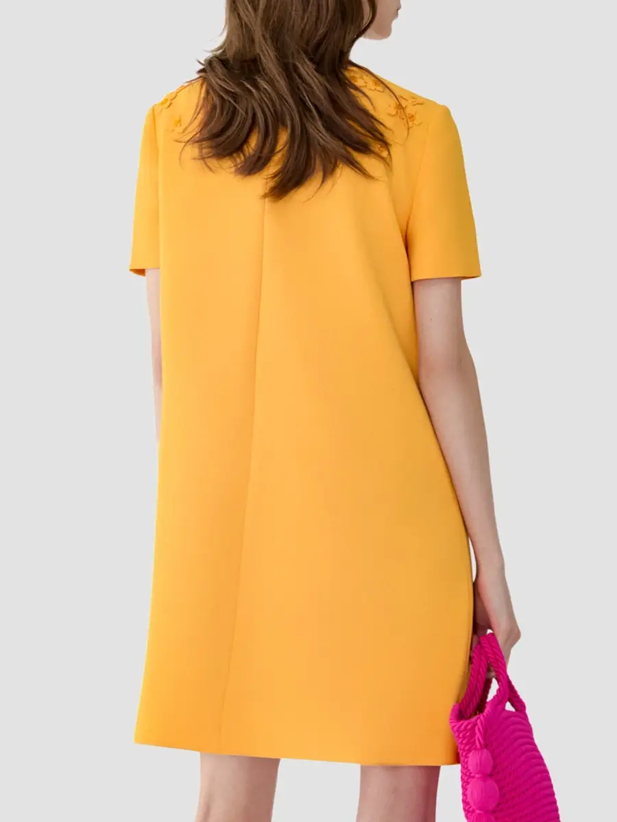 Carolina Herrera Women's Floral Appliqué A-Line Mini Dress | Thumbnail 3 Carolina Herrera Women's Floral Appliqué A-Line Mini Dress | Thumbnail 3