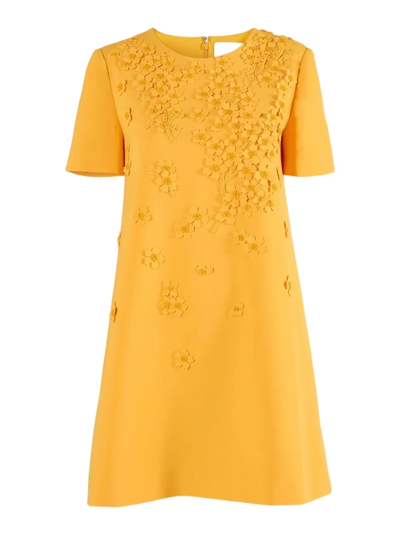 Women's Floral Appliqué A-Line Mini Dress Women's Floral Appliqué A-Line Mini Dress
