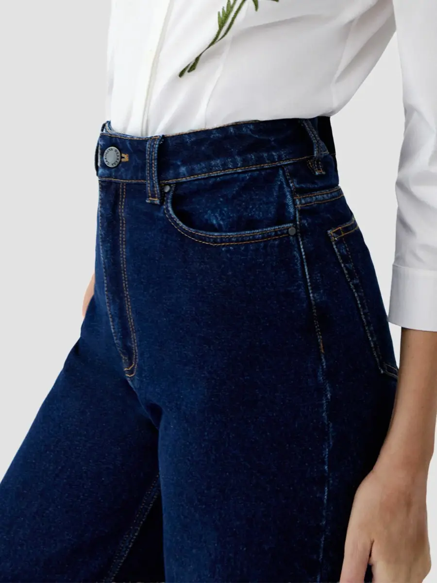 Carolina Herrera Women's High-Rise Wide-Leg Jeans | Thumbnail 5 Carolina Herrera Women's High-Rise Wide-Leg Jeans | Thumbnail 5