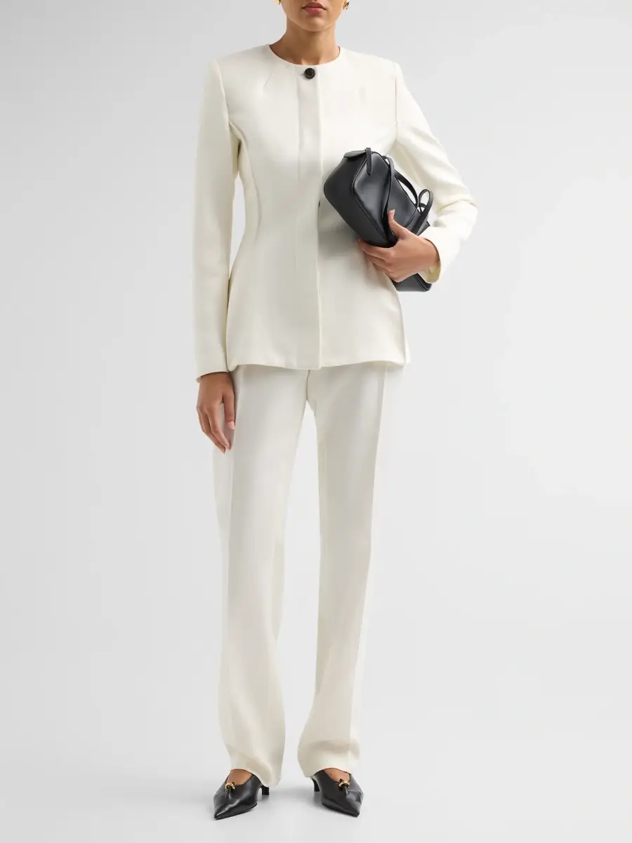Brandon Maxwell Women's The Irving Wool-Silk Pants | Thumbnail 2 Brandon Maxwell Women's The Irving Wool-Silk Pants | Thumbnail 2