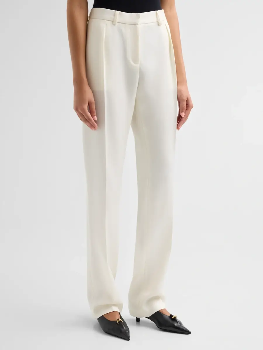 Brandon Maxwell Women's The Irving Wool-Silk Pants | Thumbnail 4 Brandon Maxwell Women's The Irving Wool-Silk Pants | Thumbnail 4