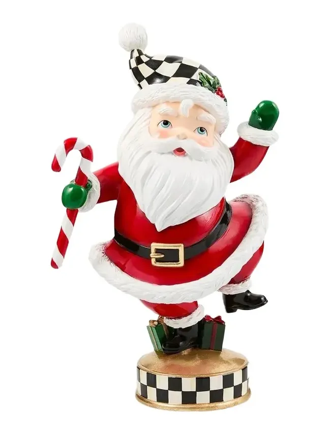 MacKenzie-Childs Holiday Twinkly Toes Santa Figurine