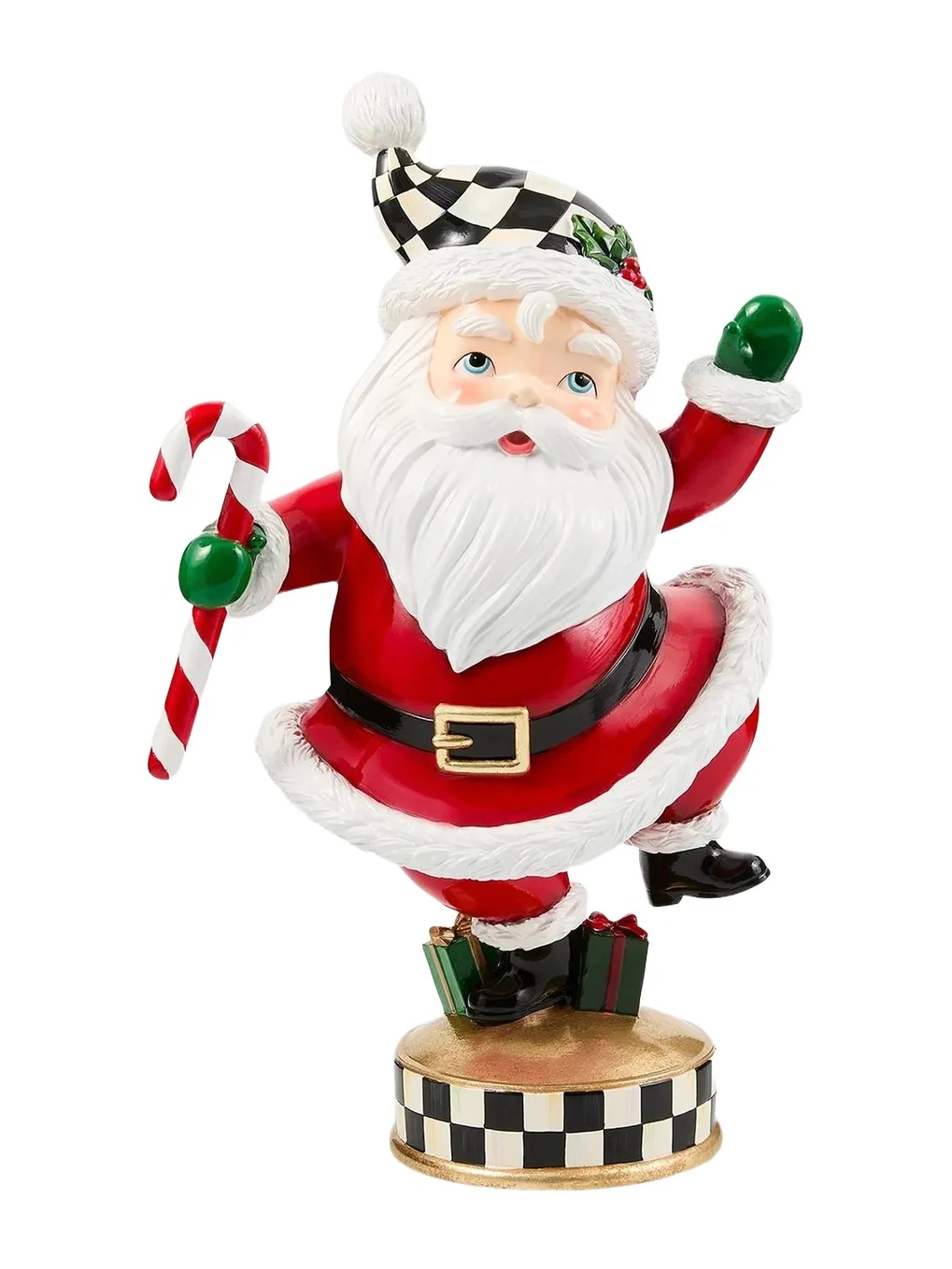 MacKenzie-Childs Holiday Twinkly Toes Santa Figurine