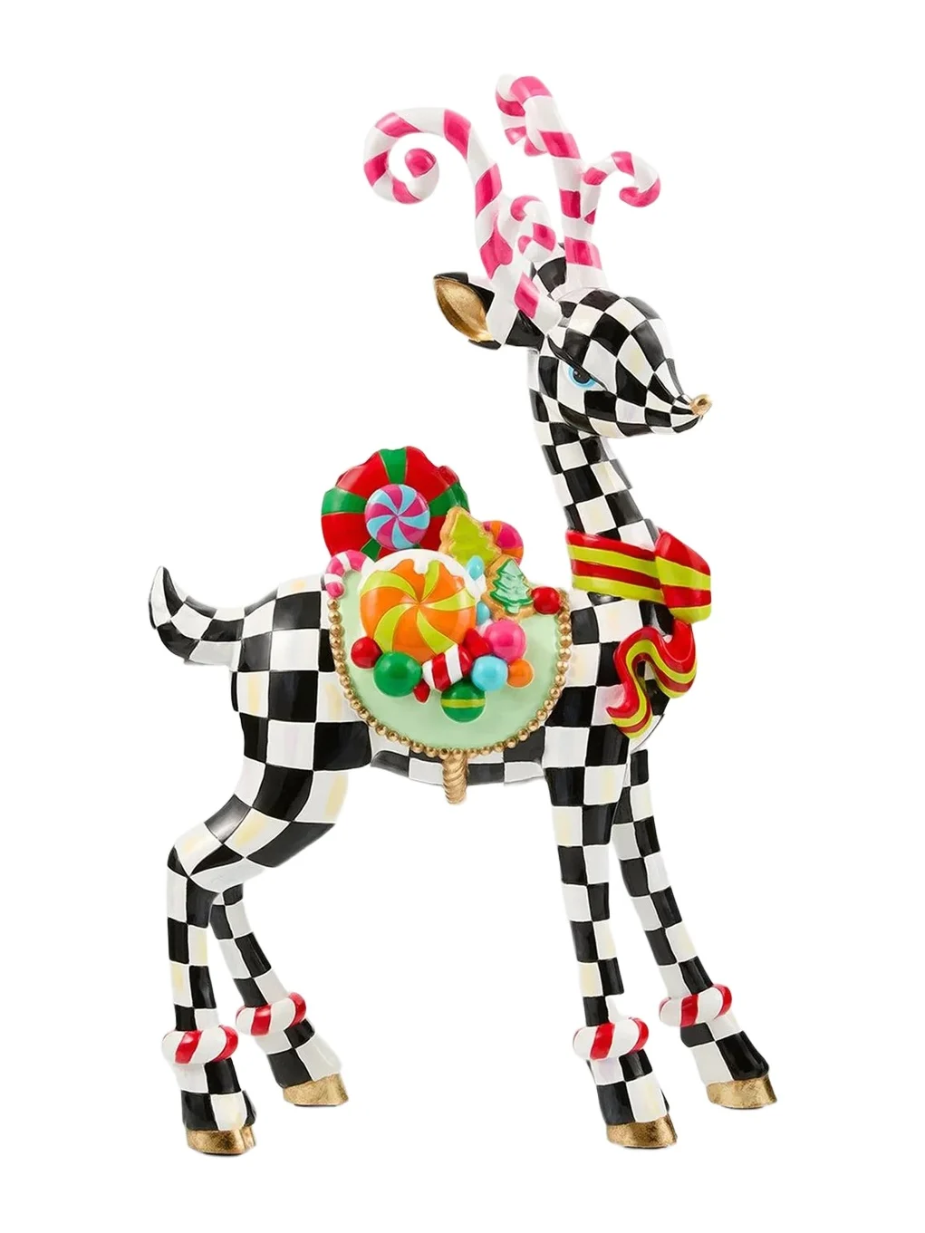 MacKenzie-Childs Confetti Christmas Standing Deer