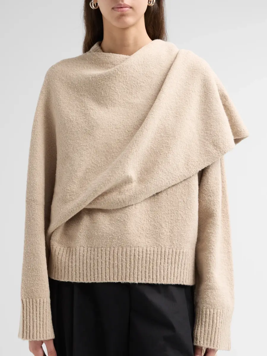 Altuzarra Women's Palmer Draped Cotton-Blend Sweater | Thumbnail 5 Altuzarra Women's Palmer Draped Cotton-Blend Sweater | Thumbnail 5