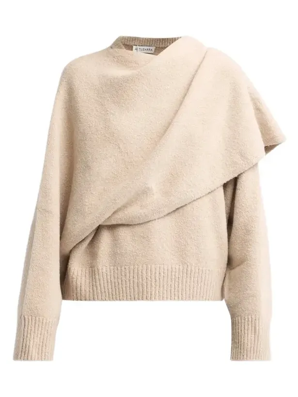 Altuzarra Women's Palmer Draped Cotton-Blend Sweater