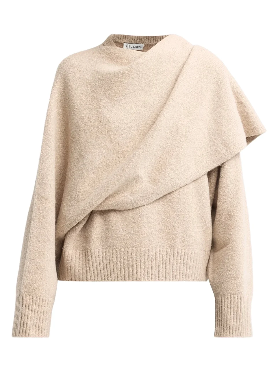 Altuzarra Women's Palmer Draped Cotton-Blend Sweater