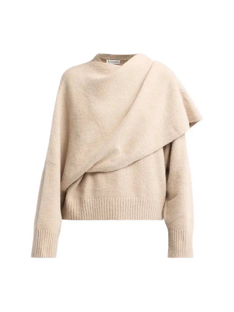 Altuzarra Women's Palmer Draped Cotton-Blend Sweater