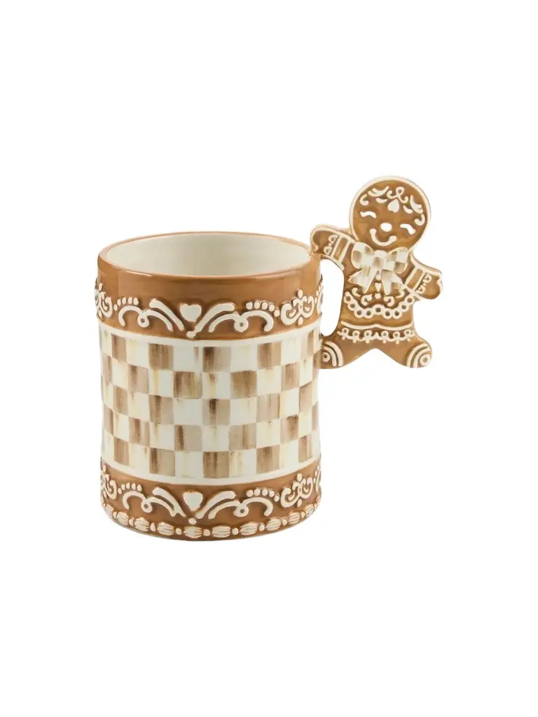 Mocha Check Gingerbread Mug Mocha Check Gingerbread Mug