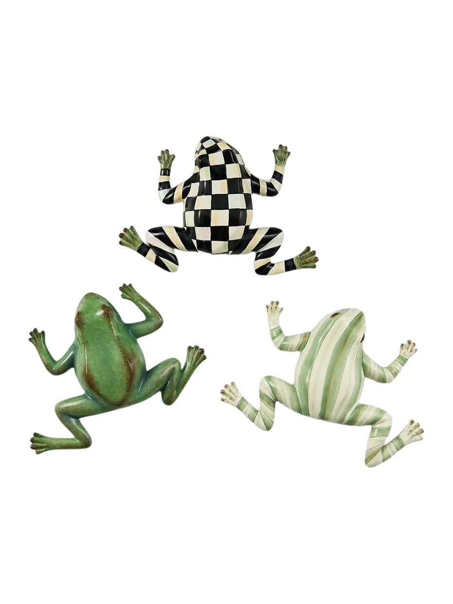 MacKenzie-Childs Courtly Frog 3-Piece Wall Decor Trio