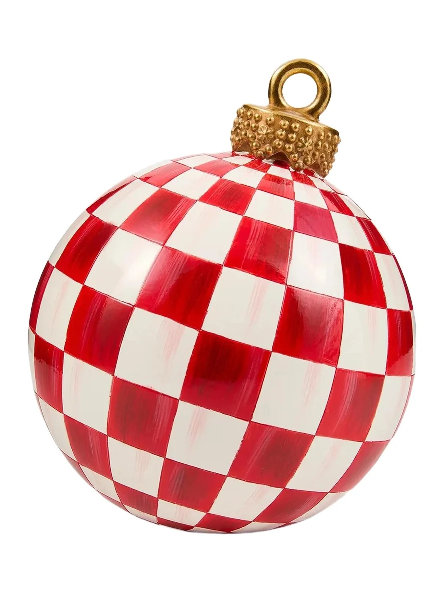 MacKenzie-Childs Red Check Small Tabletop Ornament