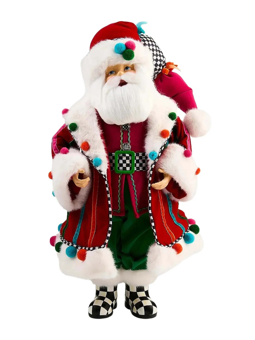 MacKenzie-Childs Confetti Santa Tabletop Figurine