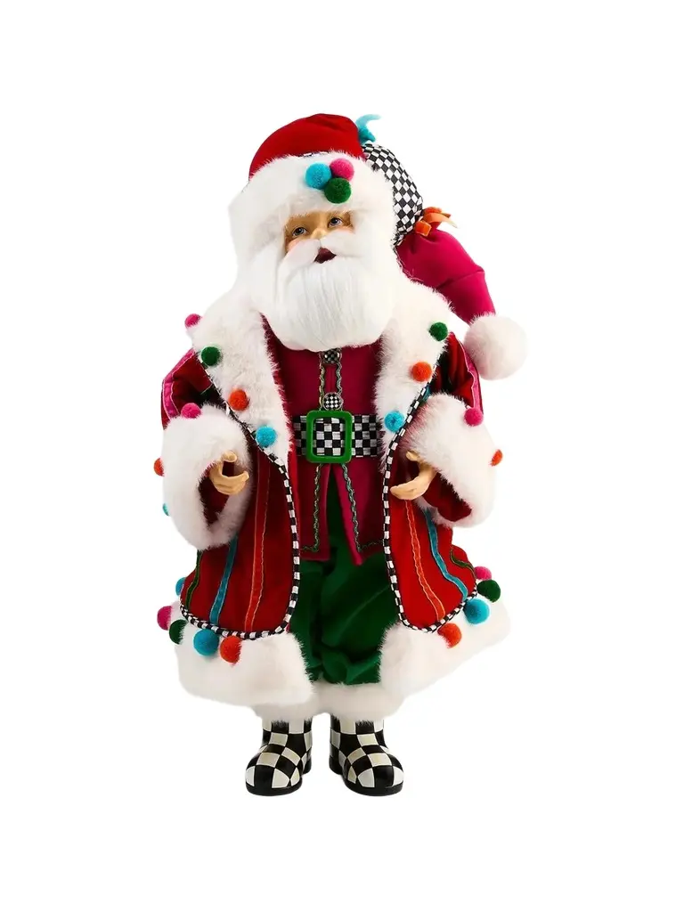 MacKenzie-Childs Confetti Santa Tabletop Figurine