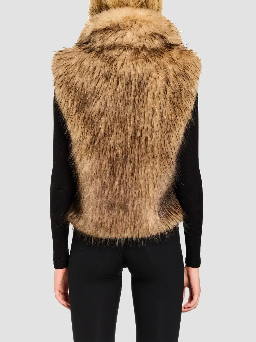 Sam. SAM. Women's Leah Faux Fur Vest | Thumbnail 2