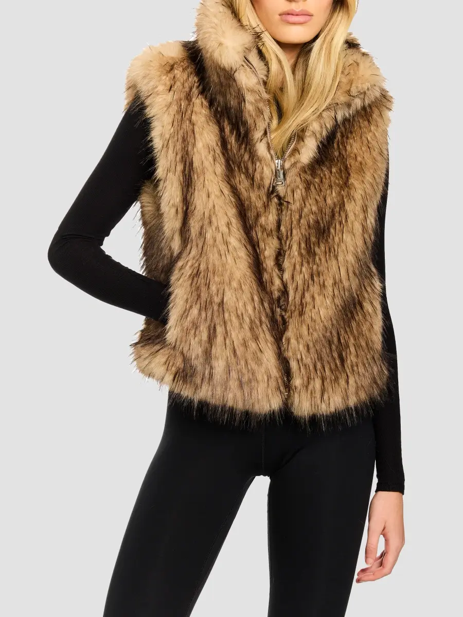 Sam. SAM. Women's Leah Faux Fur Vest | Thumbnail 3