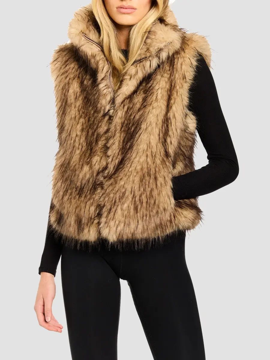 Sam. SAM. Women's Leah Faux Fur Vest | Thumbnail 4