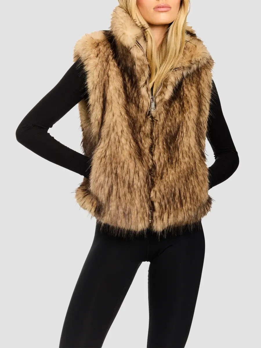 Sam. SAM. Women's Leah Faux Fur Vest | Thumbnail 5