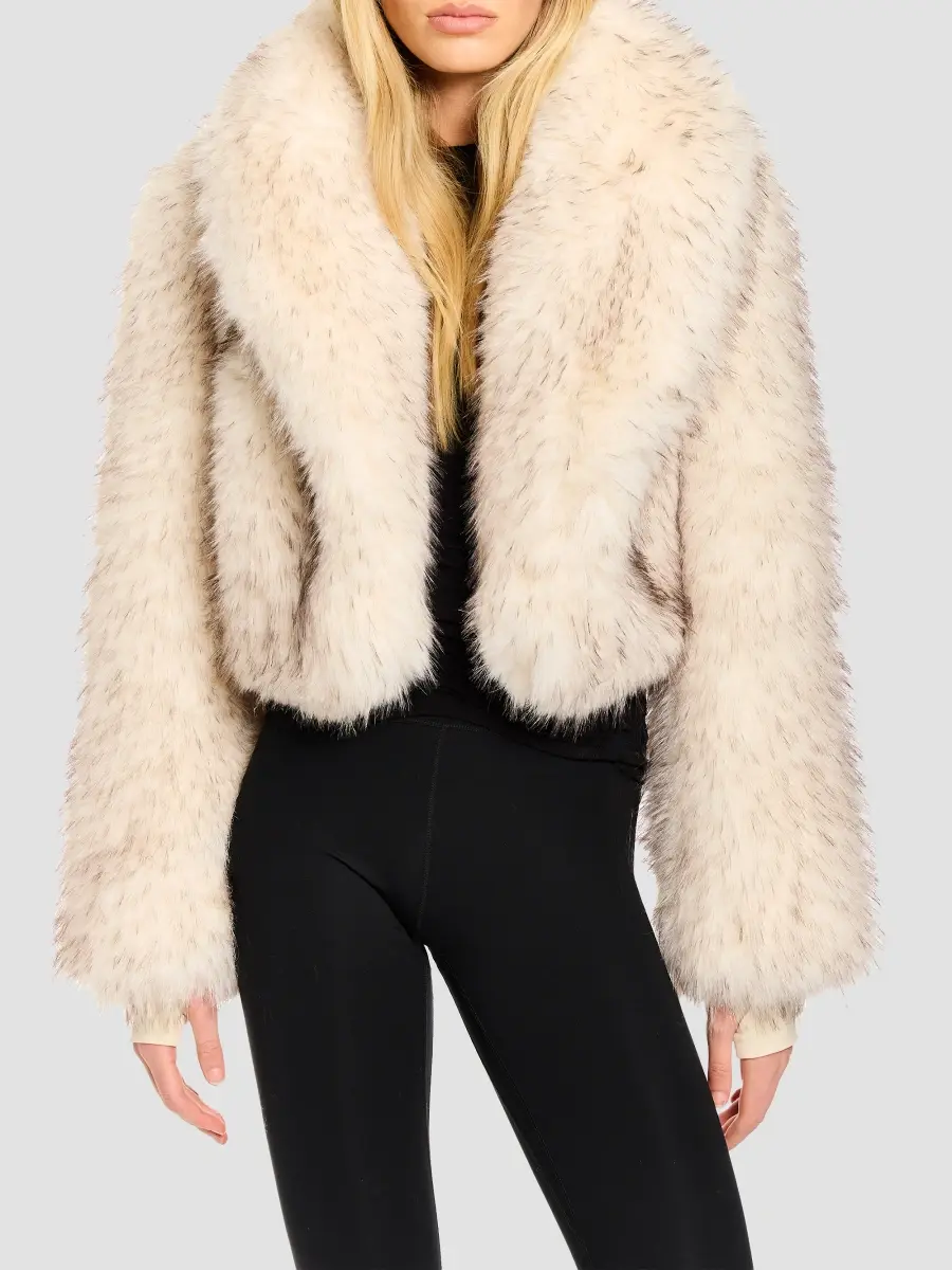 Sam. SAM. Women's Vienna Faux-Fur Crop Jacket | Thumbnail 3