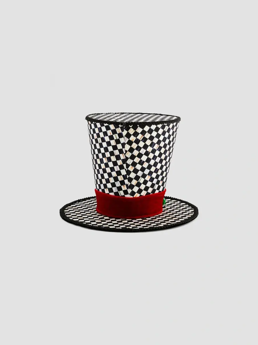 MacKenzie-Childs Check It Out Top Hat Fabric Tree Topper | Thumbnail 2 MacKenzie-Childs Check It Out Top Hat Fabric Tree Topper | Thumbnail 2