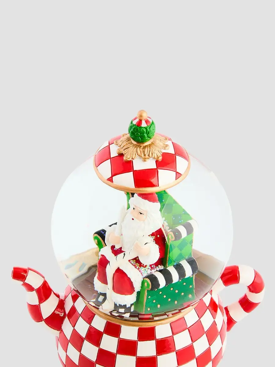MacKenzie-Childs Check It Out Teapot Snow Globe | Thumbnail 3 MacKenzie-Childs Check It Out Teapot Snow Globe | Thumbnail 3