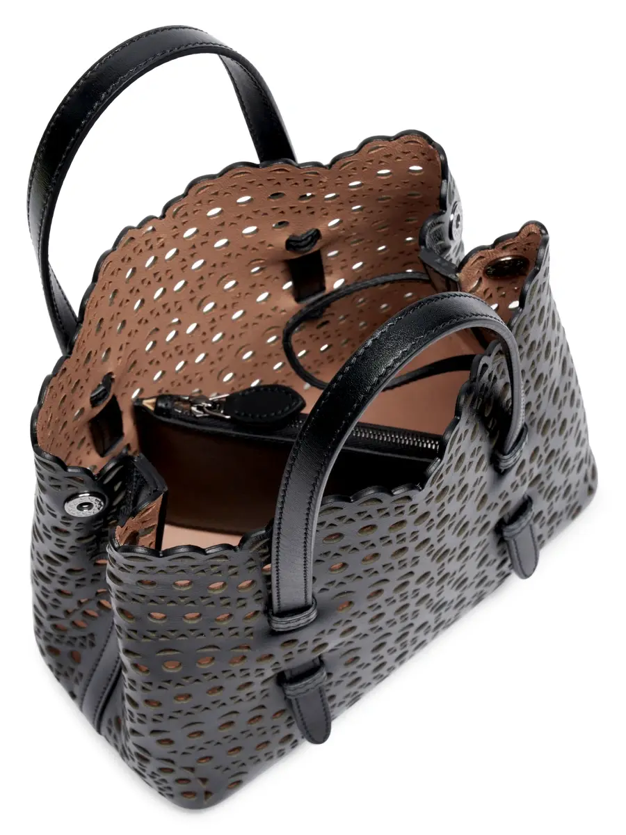 Alaïa Women's Mina 25 Perforated Leather Tote | Thumbnail 2 Alaïa Women's Mina 25 Perforated Leather Tote | Thumbnail 2