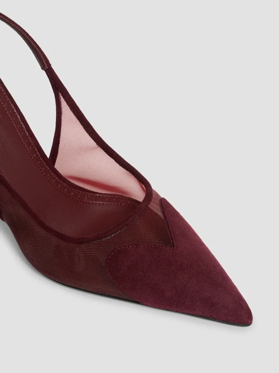 Alaïa Women's Le Coeur 90MM Mesh-Suede Slingback Pumps | Thumbnail 5 Alaïa Women's Le Coeur 90MM Mesh-Suede Slingback Pumps | Thumbnail 5