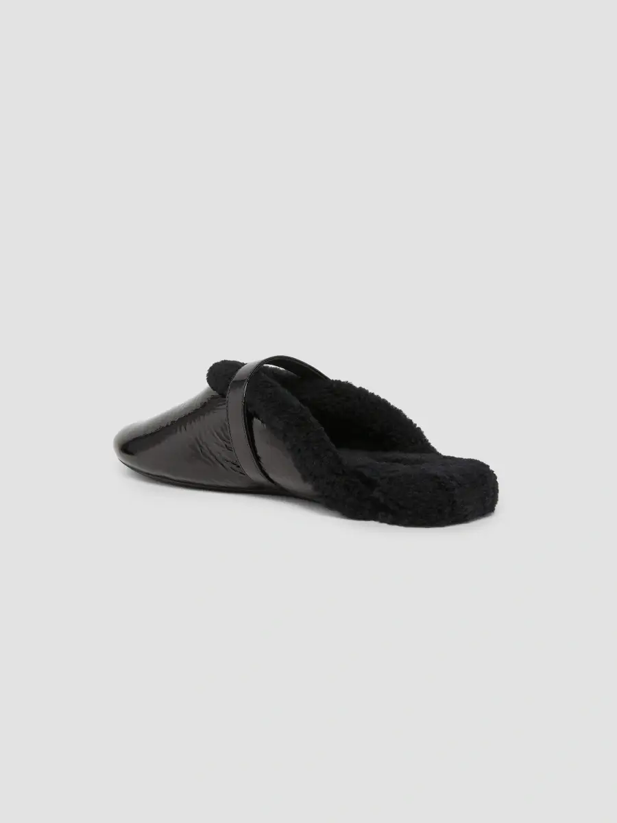 Alaïa Women's La Ballerine Shearling-Lined Patent Leather Mules | Thumbnail 3 Alaïa Women's La Ballerine Shearling-Lined Patent Leather Mules | Thumbnail 3