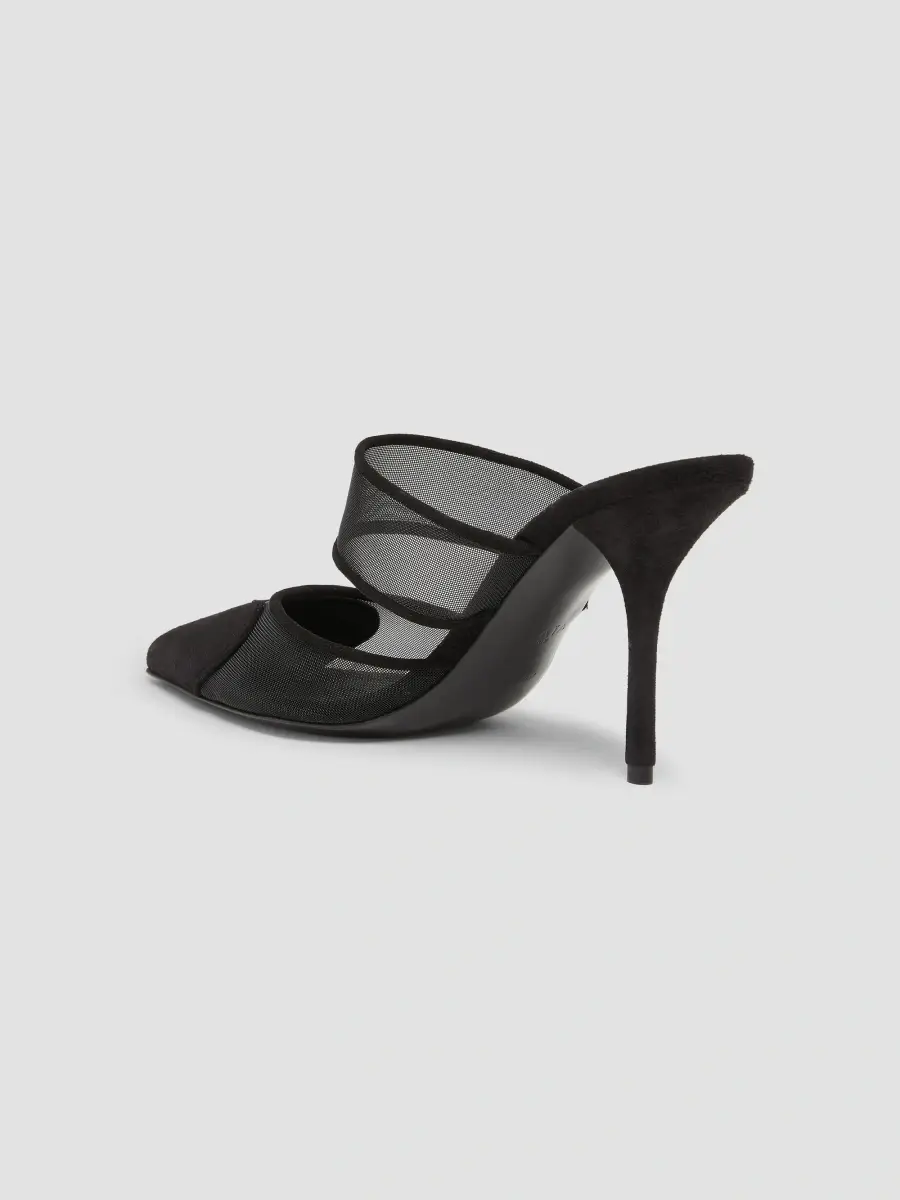 Alaïa Women's Coeur 90MM Mesh-Suede Mules | Thumbnail 4 Alaïa Women's Coeur 90MM Mesh-Suede Mules | Thumbnail 4