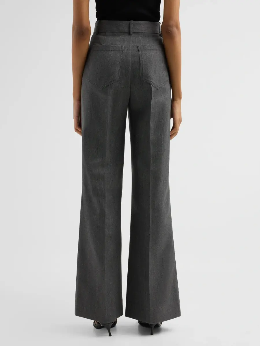 Victoria Beckham Women's Alina Crease Wool Trousers | Thumbnail 3 Victoria Beckham Women's Alina Crease Wool Trousers | Thumbnail 3