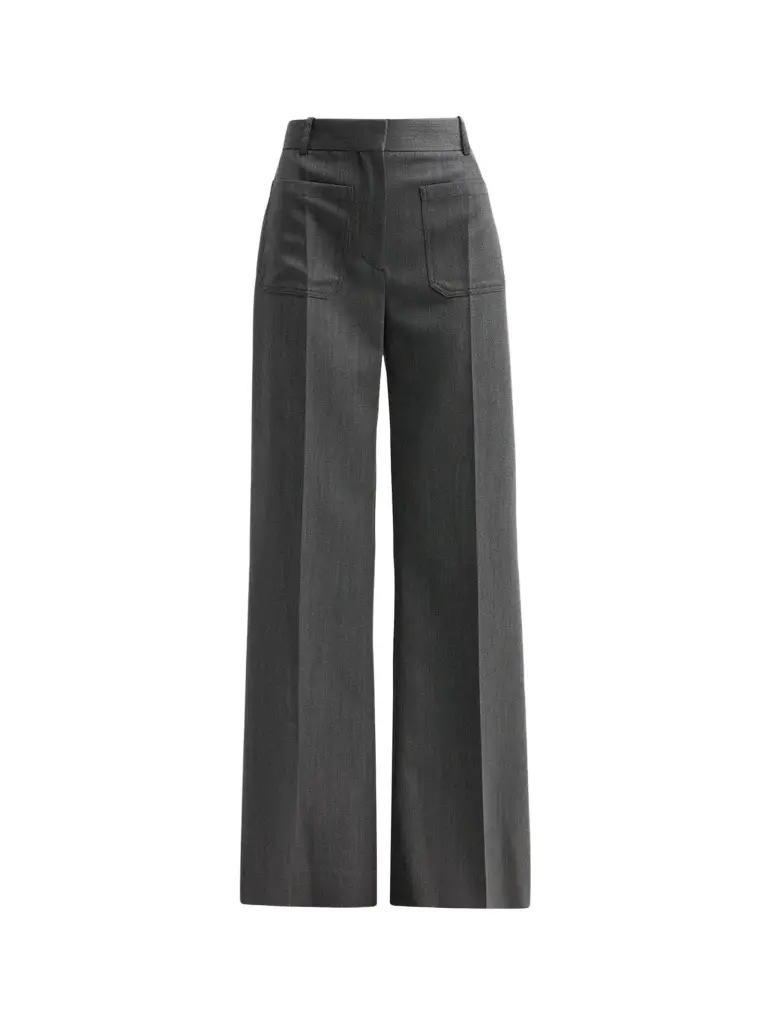 Victoria Beckham Women's Alina Crease Wool Trousers