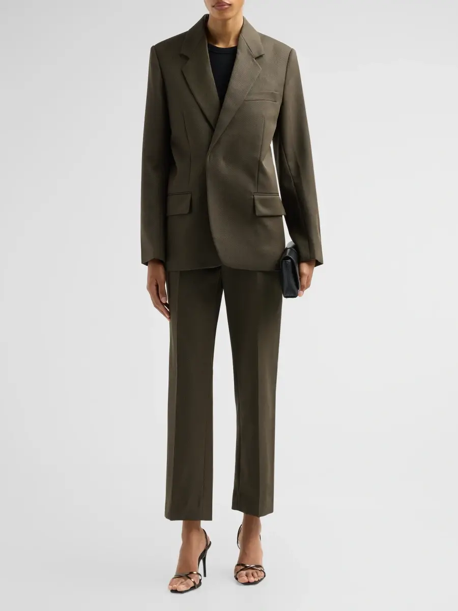 Victoria Beckham Women's Extended Wool Trousers | Thumbnail 2