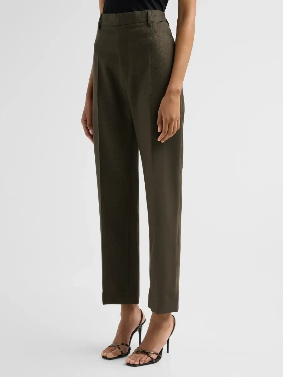 Victoria Beckham Women's Extended Wool Trousers | Thumbnail 4