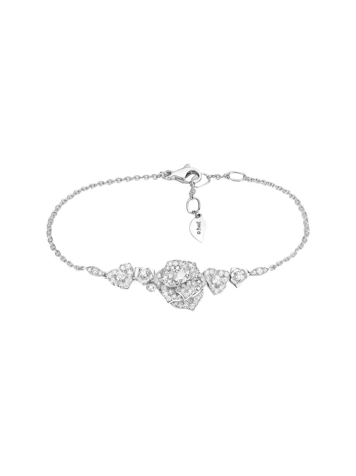 Women's Rose 18K White Gold & 0.80 TCW Diamond Bracelet