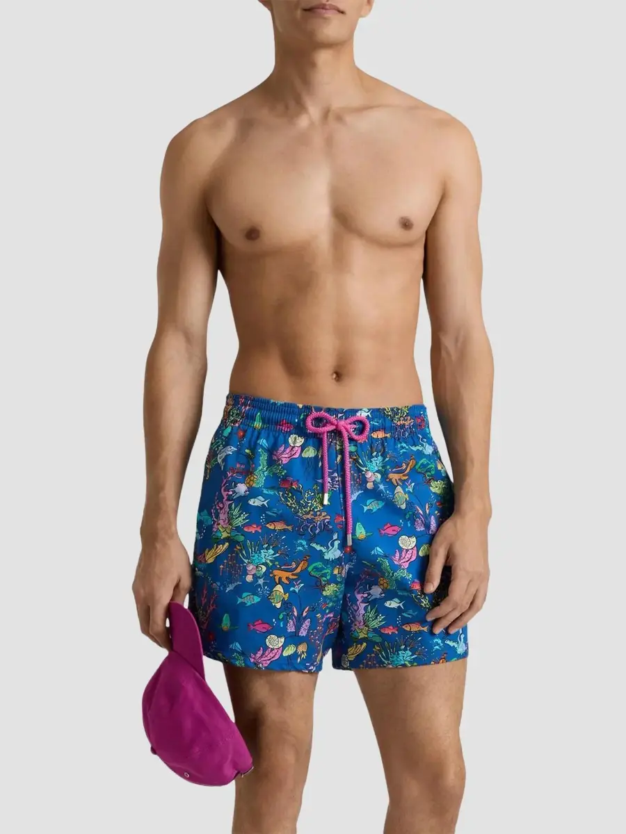 Vilebrequin Men's Aquarium Stretch Swim Shorts | Thumbnail 3