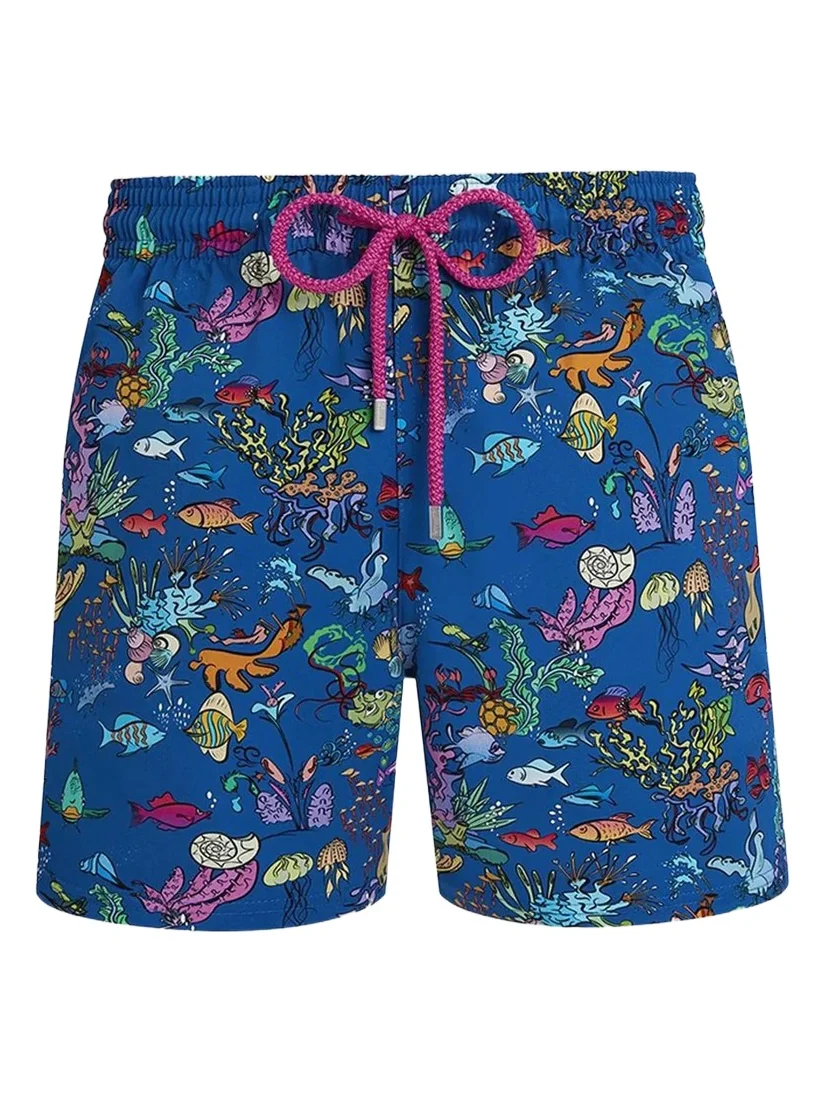 Vilebrequin Men's Aquarium Stretch Swim Shorts