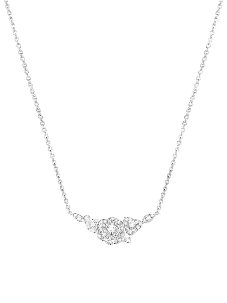 Piaget Women's Rose 18K White Gold & 0.45 TCW Diamond Pendant Necklace