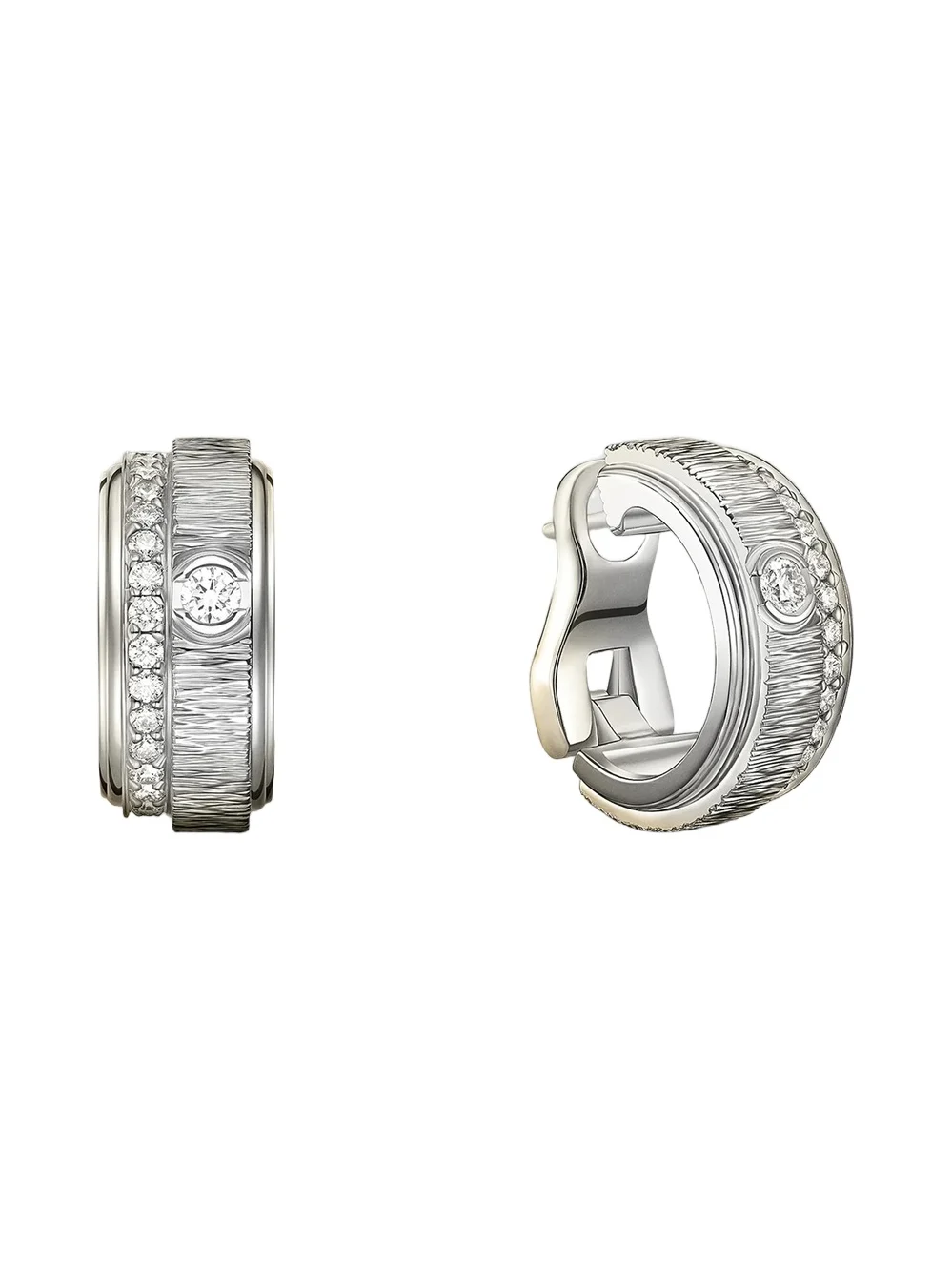 Women's Possession 18K White Gold & 0.44 TCW Diamond Hoop Earrings