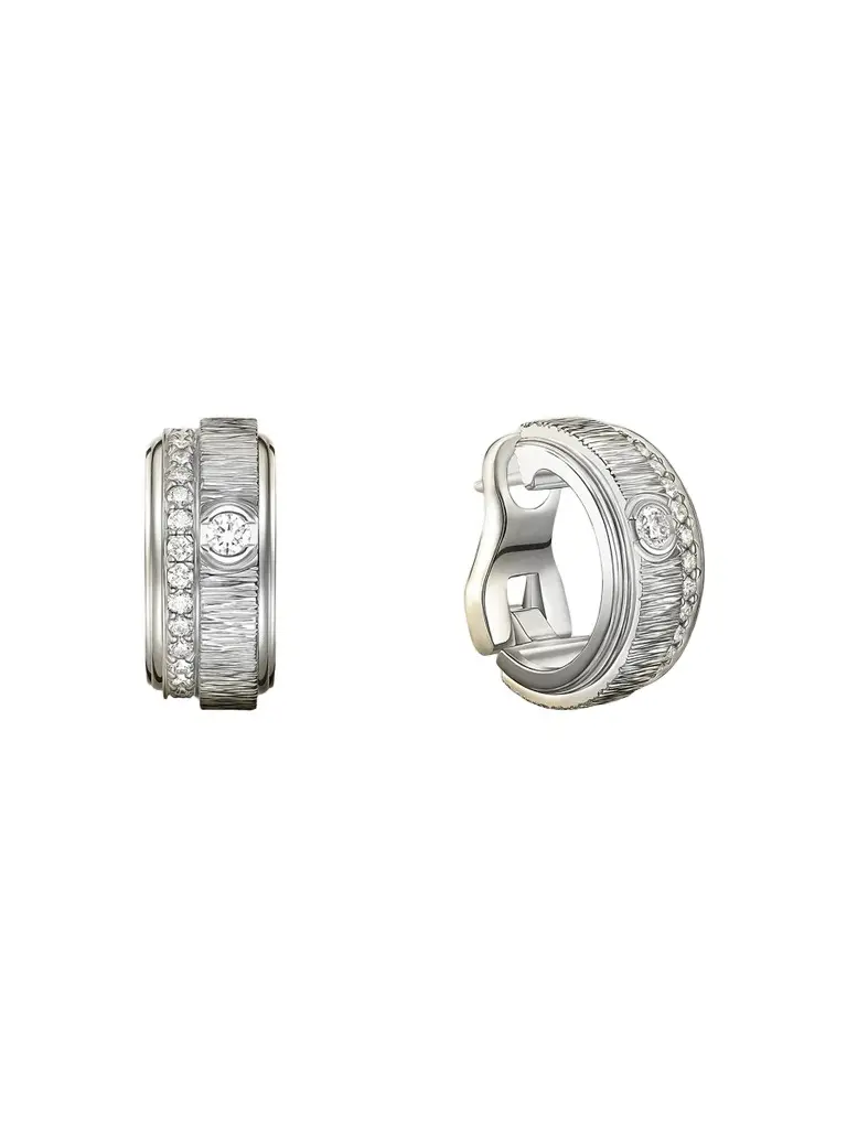 Piaget Women's Possession 18K White Gold & 0.44 TCW Diamond Hoop Earrings